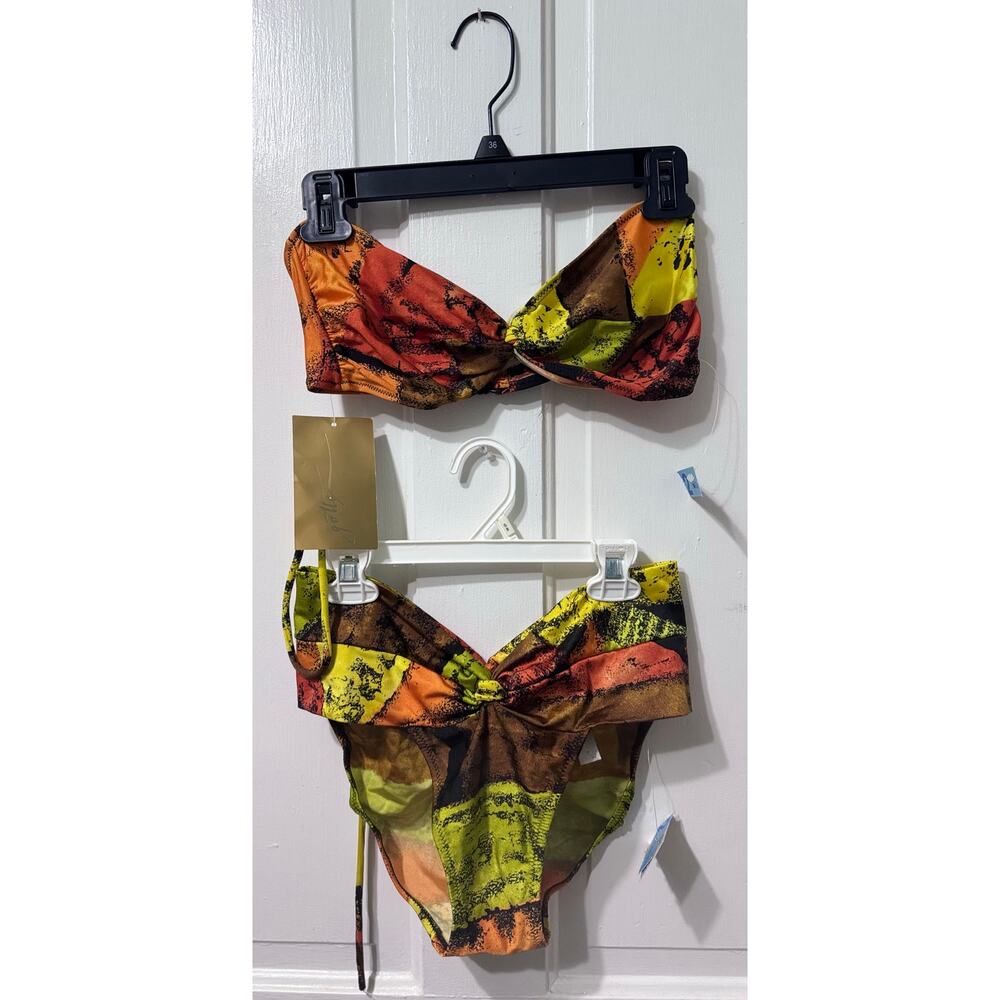 NWT Vintage 80’s Gottex Two Piece Bikini Swimsuit Set Size 12